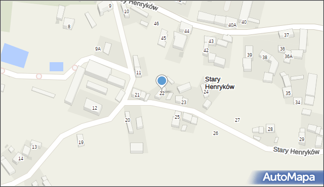 Stary Henryków, Stary Henryków, 22, mapa Stary Henryków