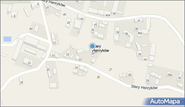 Stary Henryków, Stary Henryków, 24, mapa Stary Henryków