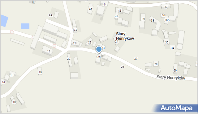 Stary Henryków, Stary Henryków, 25, mapa Stary Henryków