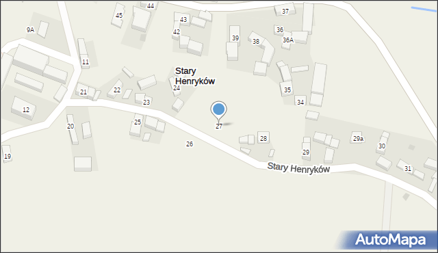 Stary Henryków, Stary Henryków, 27, mapa Stary Henryków