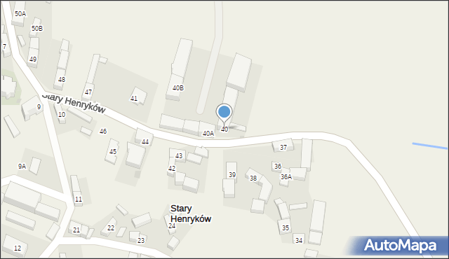 Stary Henryków, Stary Henryków, 40, mapa Stary Henryków