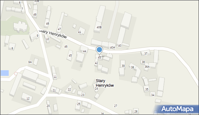 Stary Henryków, Stary Henryków, 43, mapa Stary Henryków