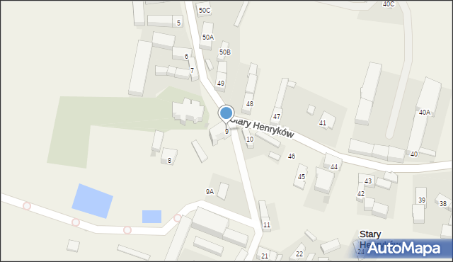 Stary Henryków, Stary Henryków, 9, mapa Stary Henryków