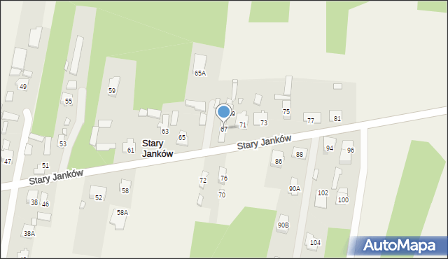 Stary Janków, Stary Janków, 67, mapa Stary Janków