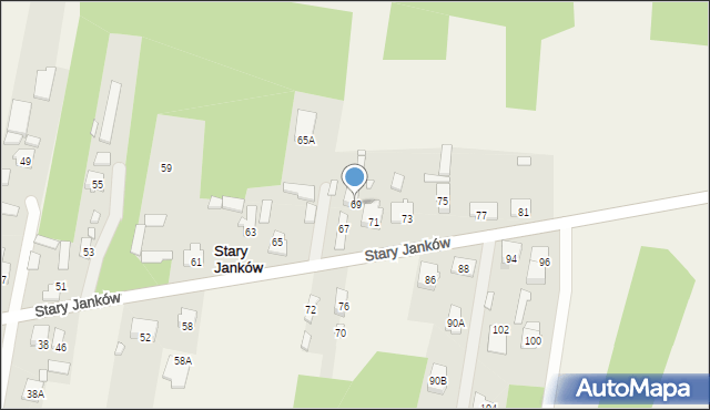 Stary Janków, Stary Janków, 69, mapa Stary Janków