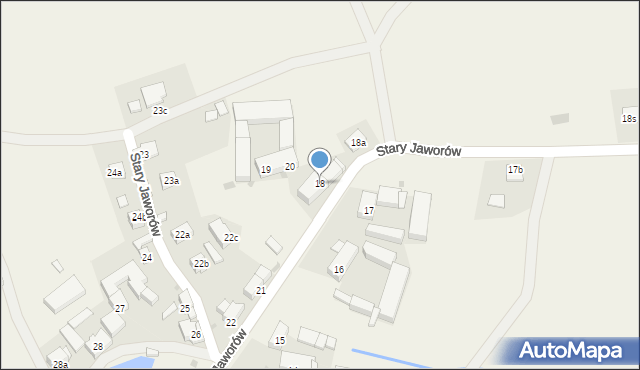 Stary Jaworów, Stary Jaworów, 18, mapa Stary Jaworów