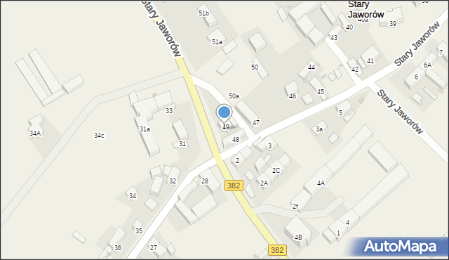 Stary Jaworów, Stary Jaworów, 49a, mapa Stary Jaworów