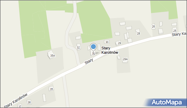 Stary Karolinów, Stary Karolinów, 31, mapa Stary Karolinów