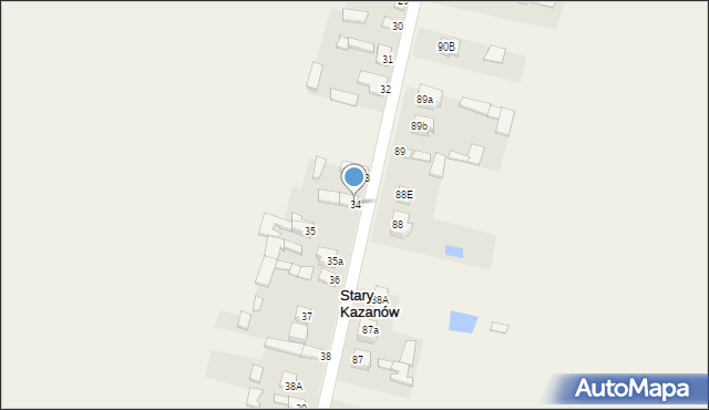 Stary Kazanów, Stary Kazanów, 34, mapa Stary Kazanów