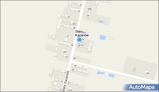 Stary Kazanów, Stary Kazanów, 87, mapa Stary Kazanów