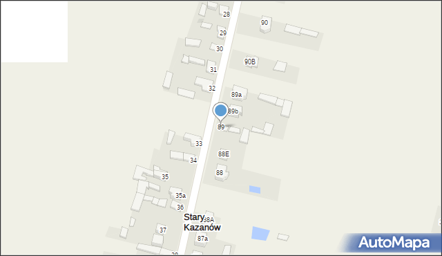 Stary Kazanów, Stary Kazanów, 89, mapa Stary Kazanów