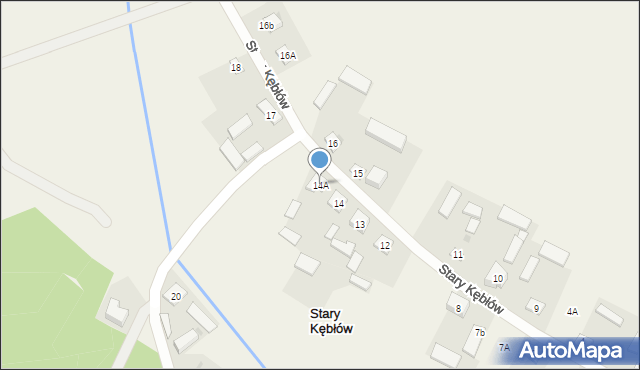 Stary Kębłów, Stary Kębłów, 14A, mapa Stary Kębłów