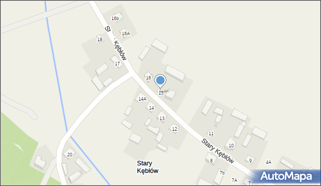 Stary Kębłów, Stary Kębłów, 15, mapa Stary Kębłów