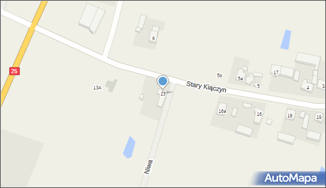 Stary Kiączyn, Stary Kiączyn, 13, mapa Stary Kiączyn