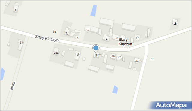 Stary Kiączyn, Stary Kiączyn, 18, mapa Stary Kiączyn