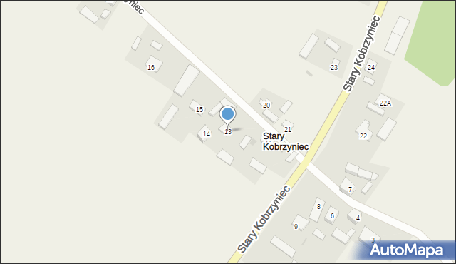 Stary Kobrzyniec, Stary Kobrzyniec, 13, mapa Stary Kobrzyniec