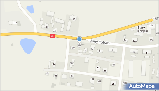 Stary Kobylin, Stary Kobylin, 9b, mapa Stary Kobylin