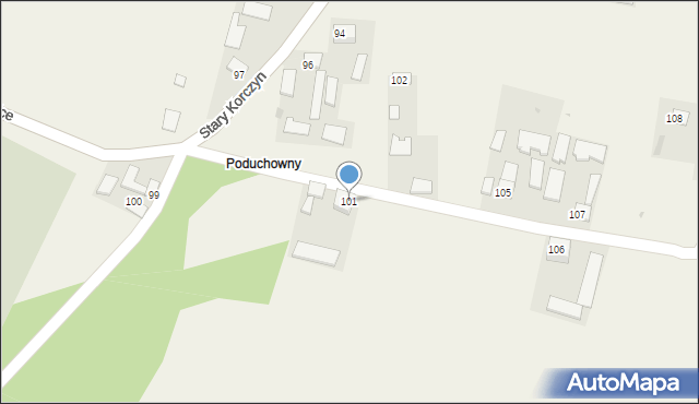 Stary Korczyn, Stary Korczyn, 101, mapa Stary Korczyn
