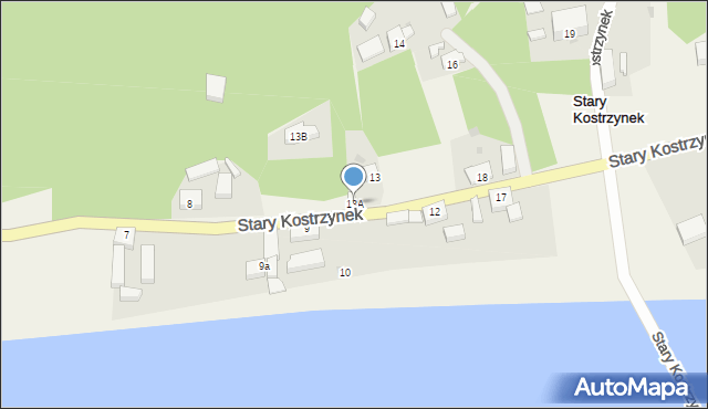 Stary Kostrzynek, Stary Kostrzynek, 13A, mapa Stary Kostrzynek