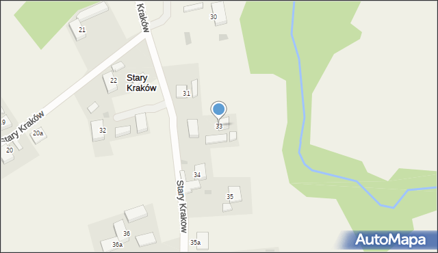 Stary Kraków, Stary Kraków, 33, mapa Stary Kraków