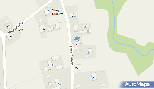 Stary Kraków, Stary Kraków, 34, mapa Stary Kraków