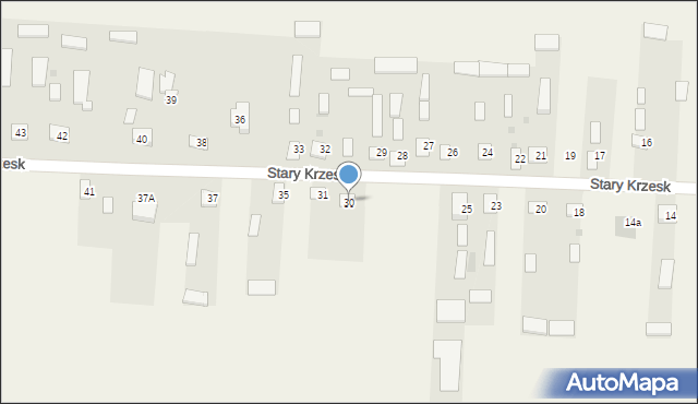 Stary Krzesk, Stary Krzesk, 30, mapa Stary Krzesk