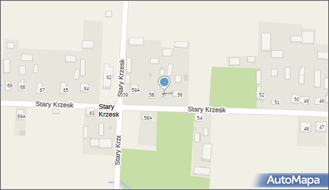 Stary Krzesk, Stary Krzesk, 57, mapa Stary Krzesk