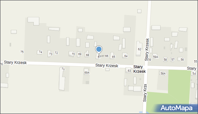 Stary Krzesk, Stary Krzesk, 67, mapa Stary Krzesk