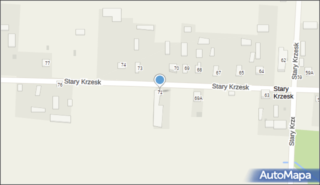 Stary Krzesk, Stary Krzesk, 71, mapa Stary Krzesk