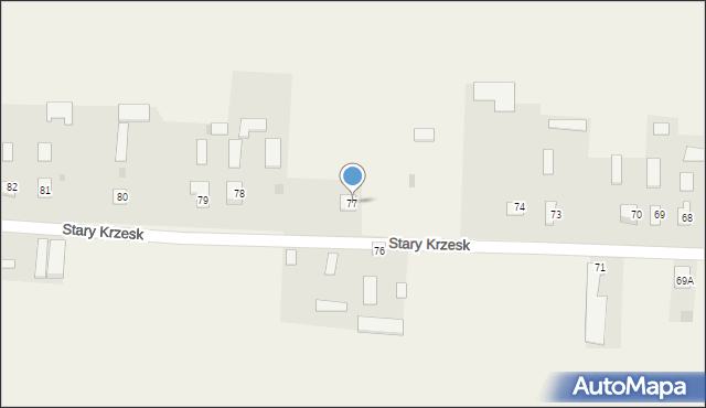 Stary Krzesk, Stary Krzesk, 77, mapa Stary Krzesk