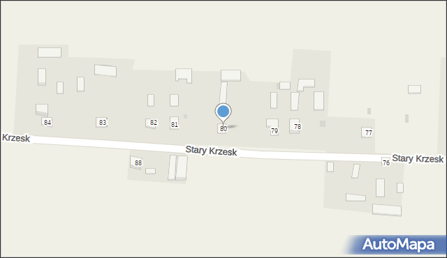 Stary Krzesk, Stary Krzesk, 80, mapa Stary Krzesk