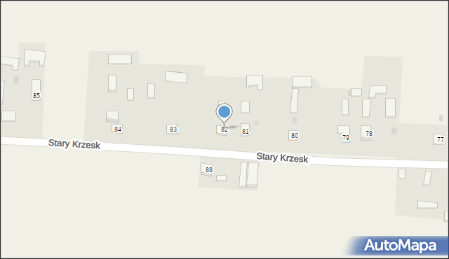 Stary Krzesk, Stary Krzesk, 82, mapa Stary Krzesk