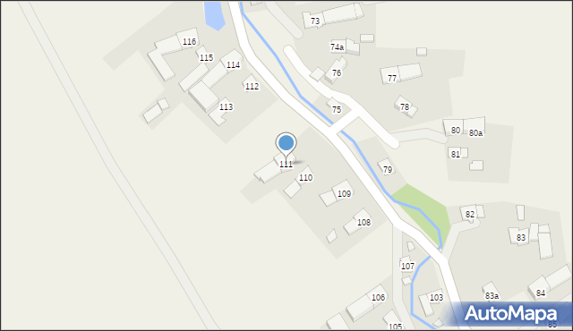 Stary Las, Stary Las, 111, mapa Stary Las