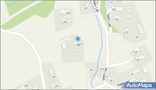 Stary Las, Stary Las, 166, mapa Stary Las
