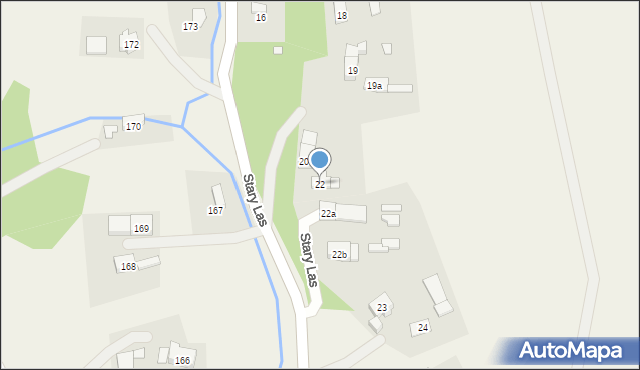 Stary Las, Stary Las, 22, mapa Stary Las