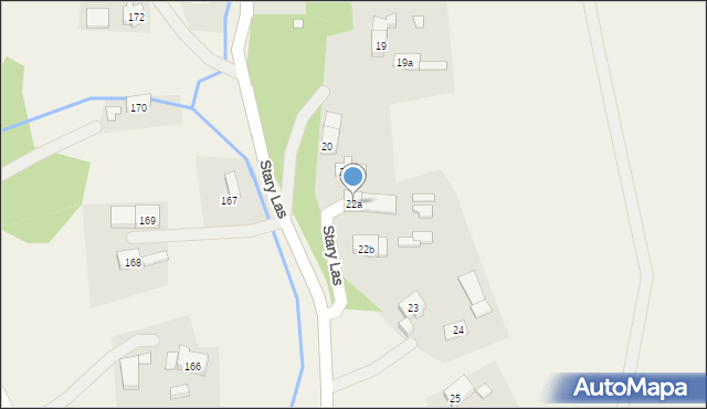 Stary Las, Stary Las, 22a, mapa Stary Las