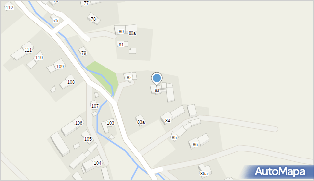 Stary Las, Stary Las, 83, mapa Stary Las