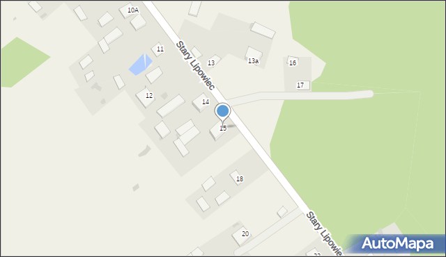 Stary Lipowiec, Stary Lipowiec, 15, mapa Stary Lipowiec