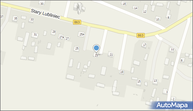 Stary Lubliniec, Stary Lubliniec, 23, mapa Stary Lubliniec