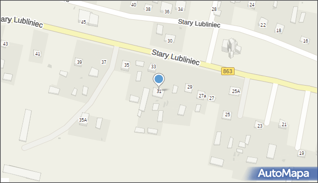 Stary Lubliniec, Stary Lubliniec, 31, mapa Stary Lubliniec