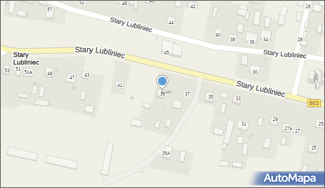 Stary Lubliniec, Stary Lubliniec, 39, mapa Stary Lubliniec