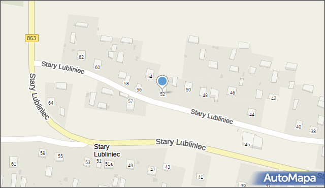 Stary Lubliniec, Stary Lubliniec, 52, mapa Stary Lubliniec