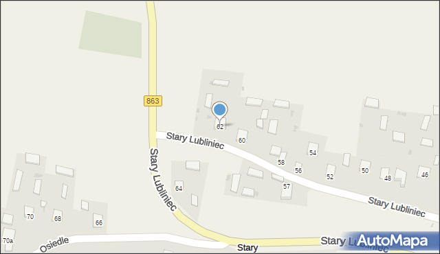 Stary Lubliniec, Stary Lubliniec, 62, mapa Stary Lubliniec