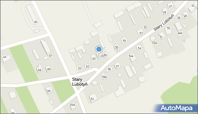 Stary Lubotyń, Stary Lubotyń, 60a, mapa Stary Lubotyń