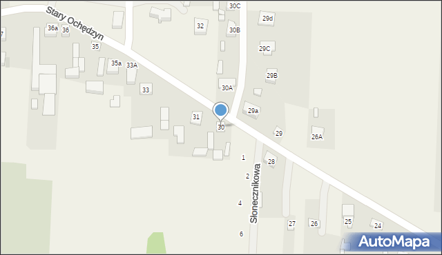 Stary Ochędzyn, Stary Ochędzyn, 30, mapa Stary Ochędzyn