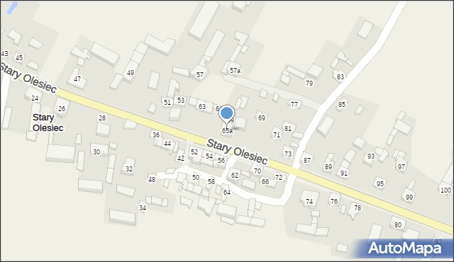Stary Olesiec, Stary Olesiec, 65a, mapa Stary Olesiec