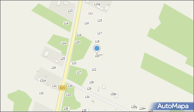 Stary Orzechów, Stary Orzechów, 121, mapa Stary Orzechów