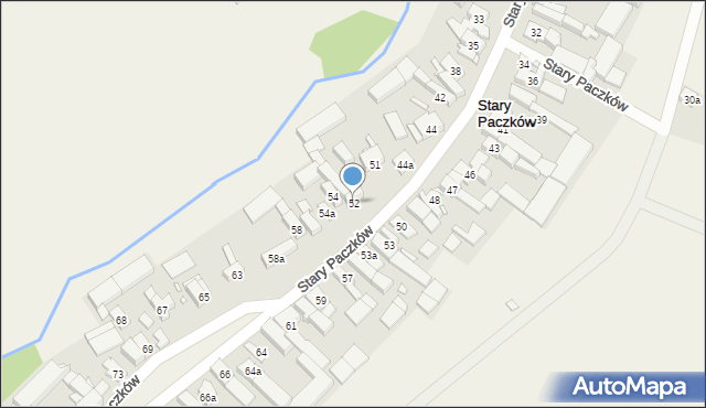 Stary Paczków, Stary Paczków, 52, mapa Stary Paczków