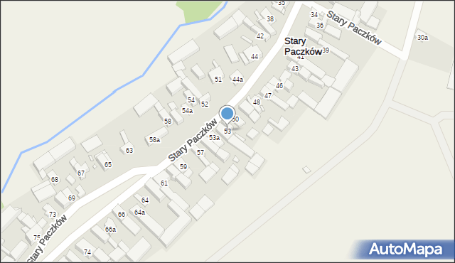 Stary Paczków, Stary Paczków, 53, mapa Stary Paczków