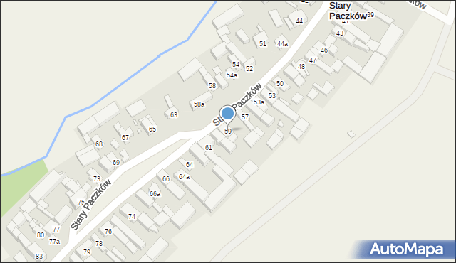 Stary Paczków, Stary Paczków, 59, mapa Stary Paczków